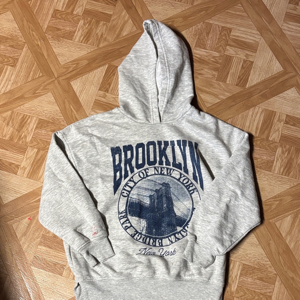 Grey 'Brooklyn' Hooded Sweatshirt  Girl’s Pullover
